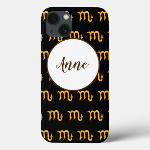 ゴールデン蠍座星占いシンボルパーソナライズされた iPhone 13ケース