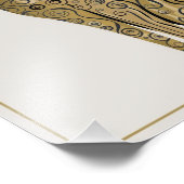 ゴールデン装飾グスタフクリムトスタイルブラックキャットアート フォトプリント            (角)