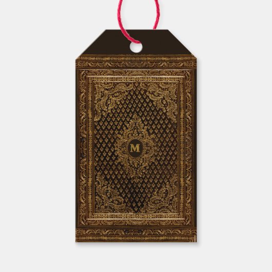 ゴールデン装飾品(モノグラム付き/アウト) ギフトタグ (正面)