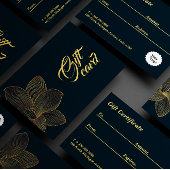 ゴールデン詳細エステティシャン証明書ギフトカード