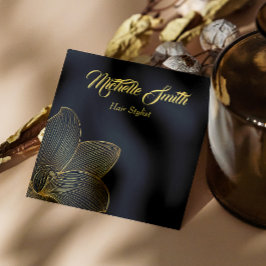 ゴールデン詳細エステティシャンInstagram Qrコード スクエア名刺