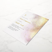 ゴールデン詳細ファーストコミュニオン 箔招待状 (回転した状態)