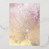 ゴールデン詳細ファーストコミュニオン 箔招待状 (裏面)