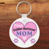 ゴールデン誇りを持ったレトリバーママ キーホルダー (正面)