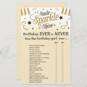 ゴールデン誕生日の永遠または決してゲーム (正面/裏面)