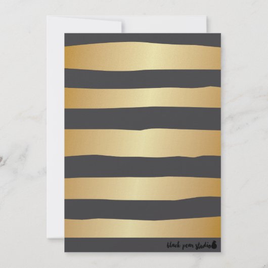 ゴールデン誕生日または大晦日パーティの招待状 招待状 (裏面)