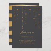 ゴールデン誕生日または大晦日パーティの招待状 招待状 (正面/裏面)