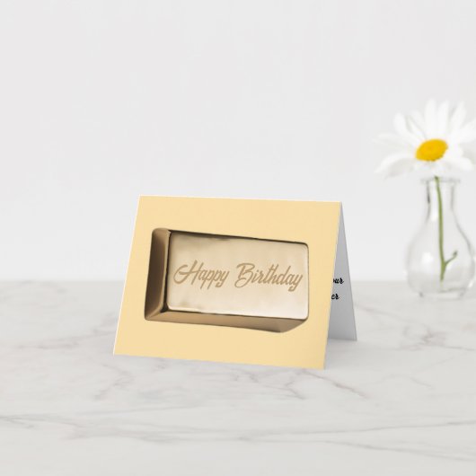 ゴールデン誕生日バーのユーモア カード (小さな植物)