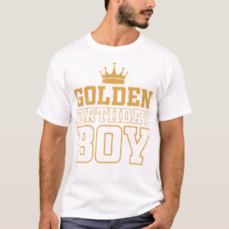 ゴールデン誕生日ボーイズ誕生日パーティーデコレーションBda Tシャツ