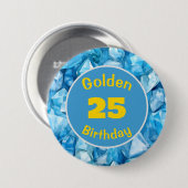 ゴールデン誕生日12月の誕生石カスタムのボタン 缶バッジ (正面&裏面)