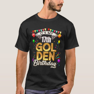 ゴールデン誕生日17回目の誕生日飾り Tシャツ
