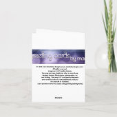 ゴールデン誕生石パープルクロスハッピーバースデーカード カード (裏面)