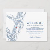 ゴールデン諸島グルジア結婚マップのウェルカム旅程 サンキューカード (正面)