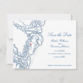 ゴールデン諸島セントサイモンズジョージアのマップ日付を保存 セーブザデート (正面)