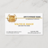 ゴールデン警察バッジカスタムビジネスカード 名刺 (正面)