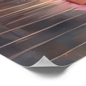 ゴールデン赤面フラミンゴエレガンス ポスター (角)