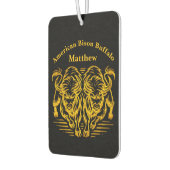 ゴールデン走バイソンの夕日の平野を横切る カーエアーフレッシュナー (左)