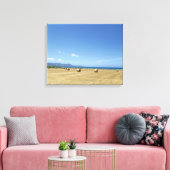 ゴールデン転がオブヘイと深いブルーシーデザイン キャンバスプリント (インサイチュ (リビング))