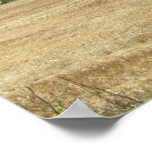 ゴールデン転がオブヘイと深いブルーシーデザイン ポスター (角)