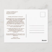 ゴールデン透明効果エレガントフォト結婚ズ ポストカード (裏面)