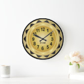 ゴールデン金ゴールドデザイン ラージ壁時計 (ホーム)