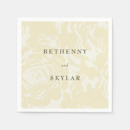 ゴールデン金ゴールド開花 スタンダードカクテルナプキン