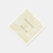 ゴールデン金ゴールド開花 スタンダードカクテルナプキン (角)