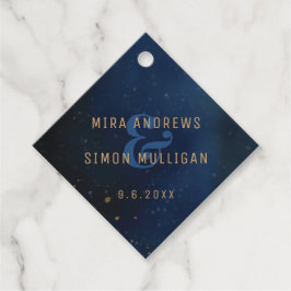 ゴールデン銀河系ウェディングシャワー フェイバータグ