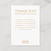 ゴールデン銀河系ジュエリー表示 名刺 (裏面)