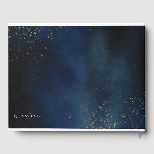 ゴールデン銀河系結婚式招待状 ゲストブック (裏面)