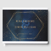 ゴールデン銀河系結婚式招待状 ゲストブック (正面)