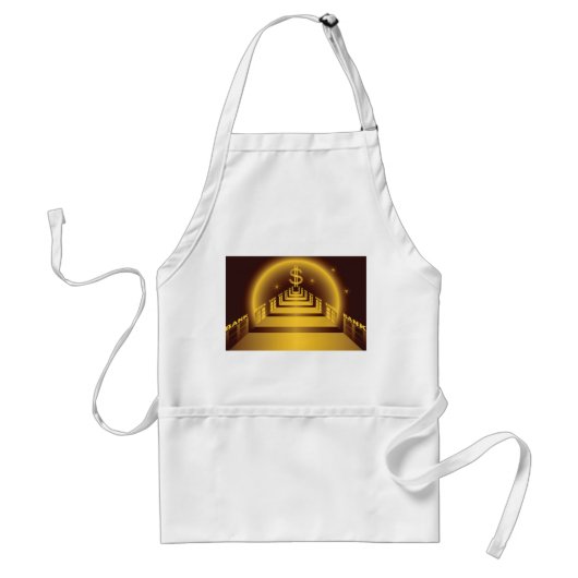 ゴールデン銀行回廊ド白熱［赤熱］光を放つルファイナンス スタンダードエプロン (正面)