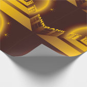 ゴールデン銀行回廊ド白熱［赤熱］光を放つルファイナンス ラッピングペーパー