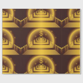 ゴールデン銀行回廊ド白熱［赤熱］光を放つルファイナンス ラッピングペーパー (フラット)