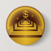 ゴールデン銀行回廊ド白熱［赤熱］光を放つルファイナンス 缶バッジ (正面)