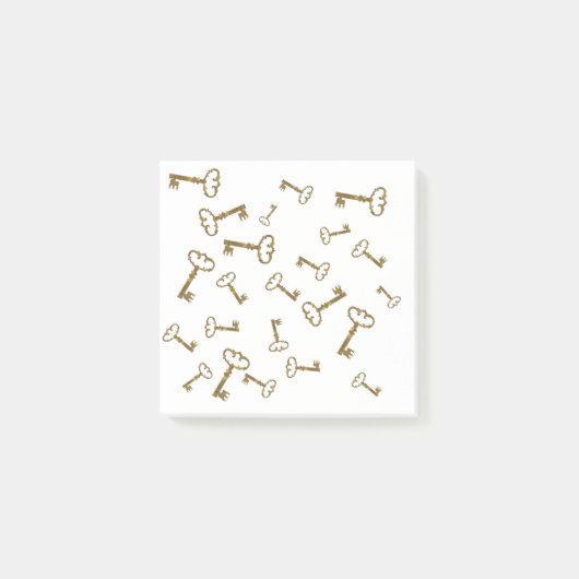 ゴールデン鍵、ヴィンテージ鍵ポストイットノート ポストイット (正面)