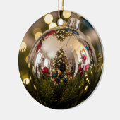 ゴールデン鏡クリスマスオーナメント セラミックオーナメント (左)