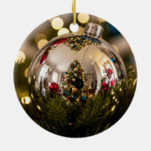 ゴールデン鏡クリスマスオーナメント セラミックオーナメント (裏面)