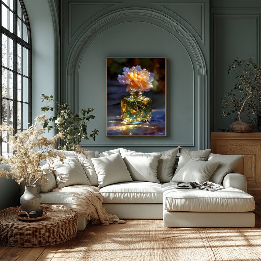 ゴールデン開花エリクサードリームライクフローラ香水 キャンバスプリント