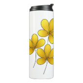 ゴールデン開花エレガントトリオ – グラデーション金ゴールドフローラT タンブラー (回転左)