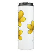 ゴールデン開花エレガントトリオ – グラデーション金ゴールドフローラT タンブラー (裏面)