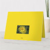 ゴールデン開花エレガント誕生日カード カード (裏面)