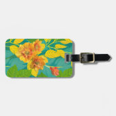 ゴールデン開花オングリーンフォレイジ ラゲッジタグ (正面横)