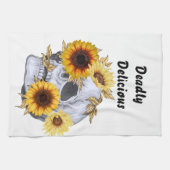 ゴールデン開花スカル キッチンタオル (横)