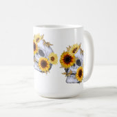 ゴールデン開花スカル コーヒーマグカップ (正面右)