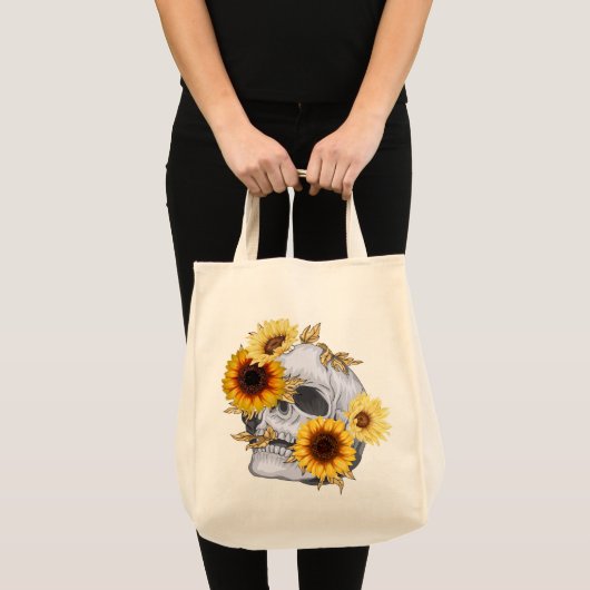 ゴールデン開花スカル トートバッグ (正面(商品))