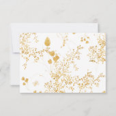 ゴールデン開花デリケートフローラ結婚書道のR 出欠カード (裏面)