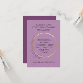 ゴールデン開花バースデーパーティー 招待状