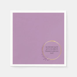 ゴールデン開花フローラエレガントバースデーパーティー スタンダードカクテルナプキン