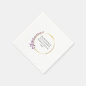 ゴールデン開花フローラバースデーパーティー スタンダードカクテルナプキン (角)